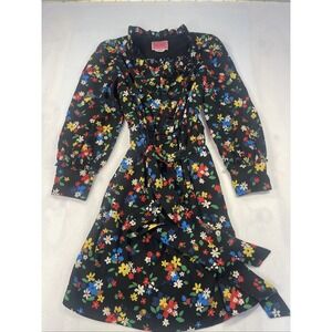 kate spade dress Size 0 Black Background Floral Print